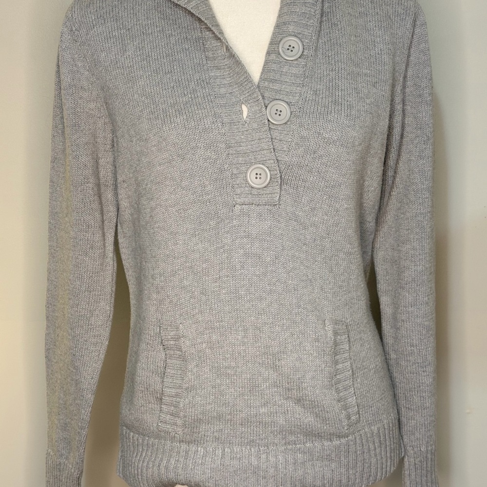 Eight Eight Eight Gray Hooded Sweater